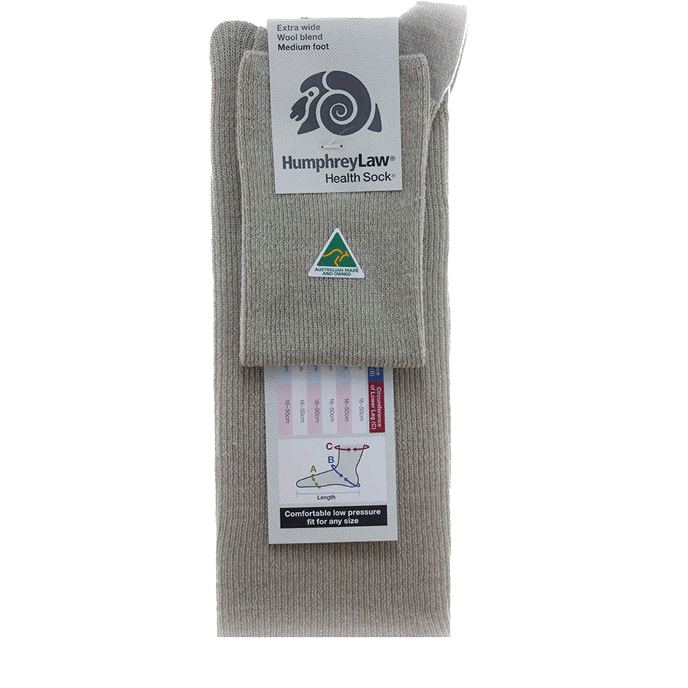 Extra-Wide Wool Blend Health Socks