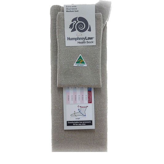 Extra-Wide Wool Blend Health Socks